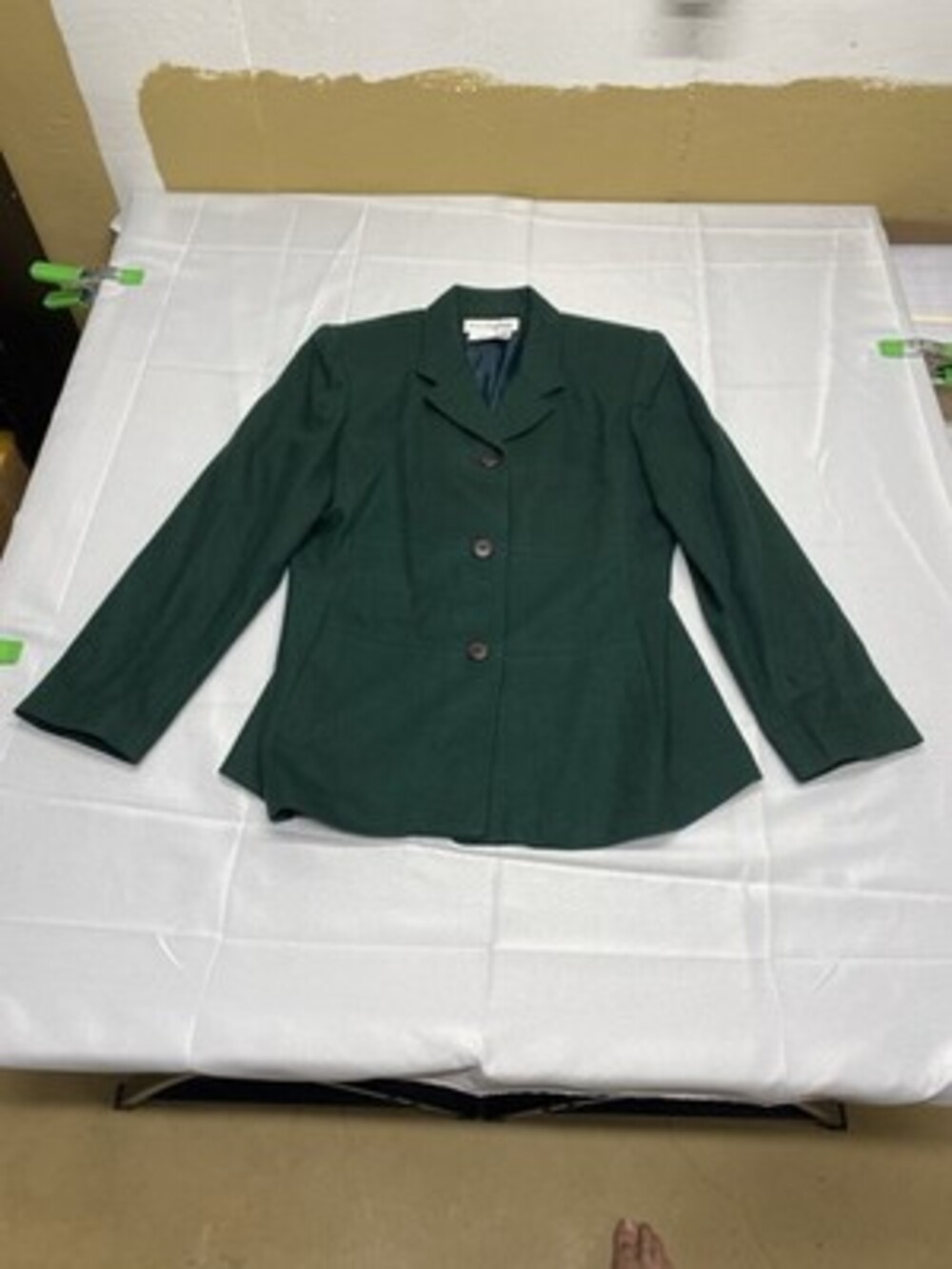 Norton McNaughton Vintage Women's 100% Wool Blazer and Skirt Suit Set Dark Green